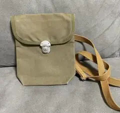 信三郎帆布　ショルダーバッグ オリーブ×レンガ
