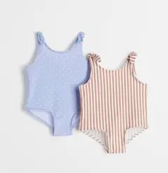 H&M子供用水着ストライプ、ドット美品