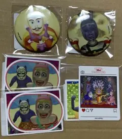 POPEE the ぱ フォーマー DMMスクラッチ 缶バッジ ステッカーセット
