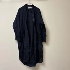 ネイビー シャツワンピース