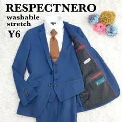 RESPECTNERO　スーツ　3ピース　ストレッチ　ウォッシャブル　ストライプ
