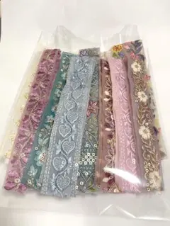 インド刺繍リボンアソート　35cm×10