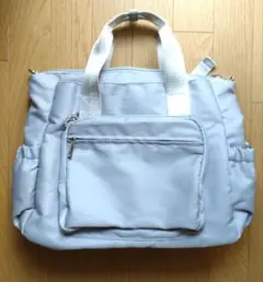 【美品】ワークマン 2WAYトートリュック シルバーグレー