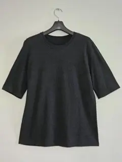 シンプル 黒 半袖Tシャツ　Ｌ　綿100%