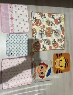 ハンカチ　ループタオル　まとめ売り　ディズニー　キャラクターハンカチ10枚セット