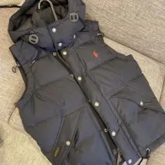 美品 ポロラルフローレン ダウンベスト ネイビー