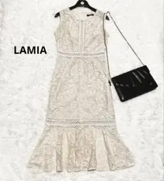 LAMIA ラミア ノースリーブレースワンピース ドレス　マーメイド