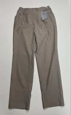 高島屋購入◇新品未使用涼しいグレージュパンツ（M）ウエストゴム　日本製