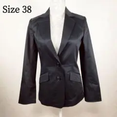 【人気】 MK MICHEL KLEIN ストレッチ ジャケット 38 ブラック