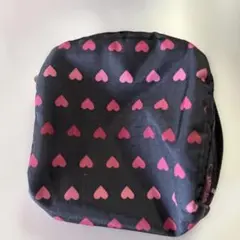 LeSportsac　レスポートサック　レスポ　ポーチ　黒　ピンクハート