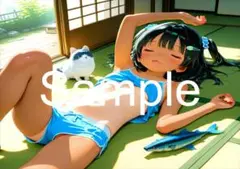A4サイズアートポスター 1点もの 美女ポスター最高品質 E-C--２４