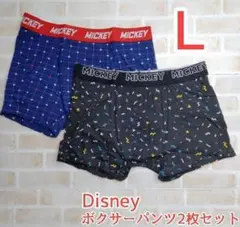 ディズニー Ｌ メンズボクサーブリーフ 2枚セット 前閉じ　ミッキー