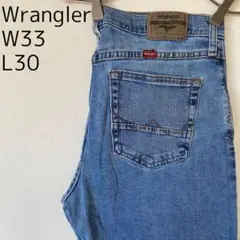 Wrangler ラングラー W33 ブルーデニム ボトム 古着 青 12239