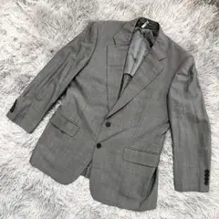 未使用級『AQUASCUTUM』テーラードジャケット　スーツ　グレー　(M)