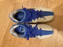 adidas サッカーシューズ キッズ　ホワイト/ブルー