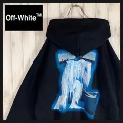 【確実正規品】OFF-WHITE クロスアロー アイスマン 両面ロゴ パーカー