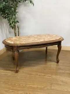 管214☆イタリア家具☆アンティーク☆大理石☆センターテーブル