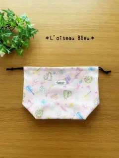 ハンドメイド✳︎お弁当袋✳︎両ヒモ✳︎楽器柄ピンク