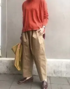 journal standard luxe チノストレッチ タックテーパーパンツ