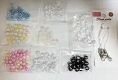 ビーズとストラップパーツセット　セリア　ハンドメイド