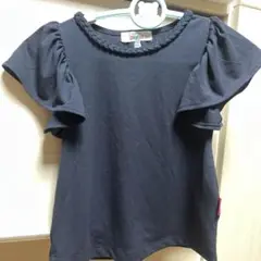 CLOSSHIKIDS 半袖シャツ 110 黒 フリル袖