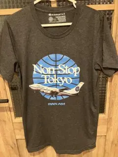 パンナム航空　PAN AM Non-Stop Tokyo Tシャツ S グレー