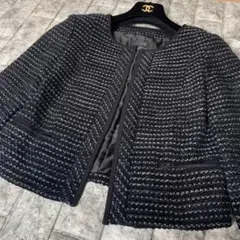 23区✖︎リントン ノーカラージャケット シャネルツイード 小さいサイズセレモニー