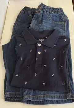 150cmパンツ2枚＋160cmポロシャツセット