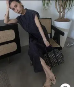 新品 EYELET LACE SHIRT DRESS