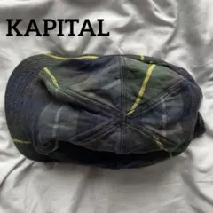 KAPITAL チェック 緑 黄 ショート ブリム キャップ 帽子 アーカイブ
