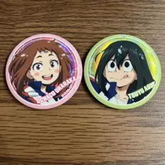 【僕のヒーローアカデミア】夏のプール掃除フェア 缶バッジ 麗日 蛙吹 まとめ売り