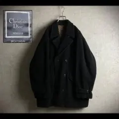 希少 old Christian Dior ブラック ダブル ウールジャケット