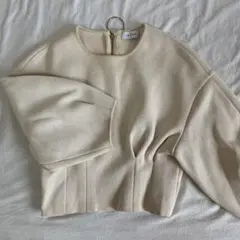 バックジップ厚手カットソー