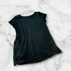 ニューファッション　半袖Tシャツ　L 透け感　ブラック