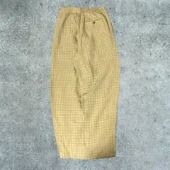 90s 00s パジャマパンツ 古着 チェック cityboy リネン レーヨン