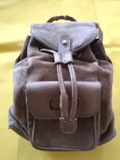 レア♪【GUCCI】バンブー❥ミニリュック❥スエード(茶)
