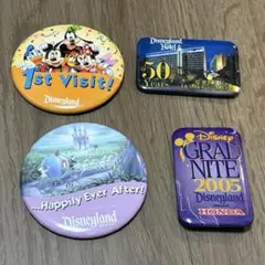 カンバッジ カリフォルニア ディズニーランド 50周年