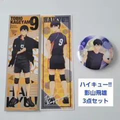 ハイキュー!! 　ホログラム 缶バッジ&ロングステッカー2種セット　 影山飛雄