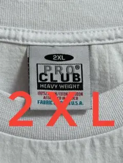美品！PRO CLUB 101 ヘビーウェイト Tシャツ 半袖 2XL 白