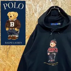 送料無料 ラルフローレン デカロゴ 激レア ポロベア ゆるだぼ00s パーカー