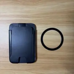 強磁力magsafe カードケース スマホスタンド カード入れ ブラック黒