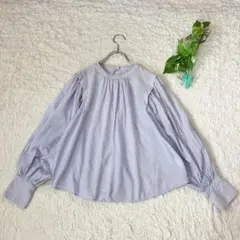 ナノユニバース＊ショルダーギャザーブラウス＊M