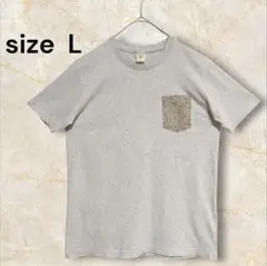 ジャックマン 胸ポケットつき Tシャツ ライトグレー S