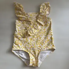 H&M フリル付き花柄水着 74/80