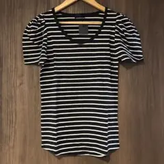 【新品】apart by lowrys 30タックパフボーダーショートスリーブ