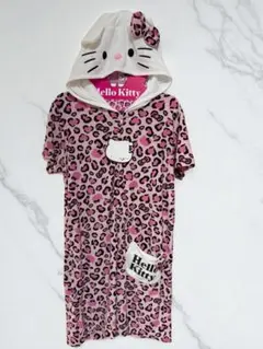 ハローキティ　パイルコンビネゾン　ヒョウ柄　ピンク　L なりきり