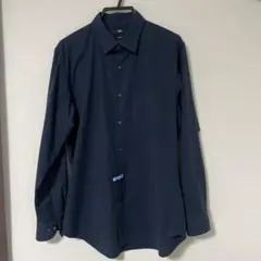UNIQLO スリムフィットシャツ　ネイビー　Ｌ