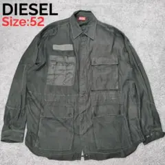 DIESEL S-Dew プリント シャツジャケット 転写シャツ サイズ52