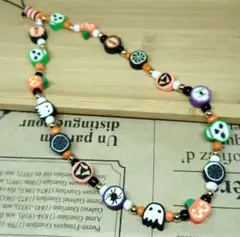 ハロウィン ビーズストラップ キャンディコーン ジャックオランタン 個性的