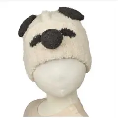 パグ　ベビー　ニット帽　アニマルモコモコ 42-44cm